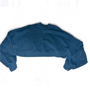 Blue Gymshark Crewneck Cropped Sweatshirt